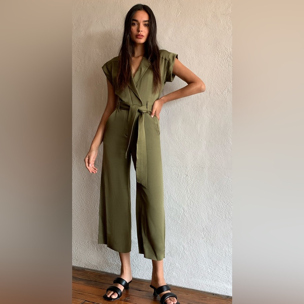 NWOT VERONICA BEARD OPHELIA JUMPSUIT OLIVE GREEN size 2